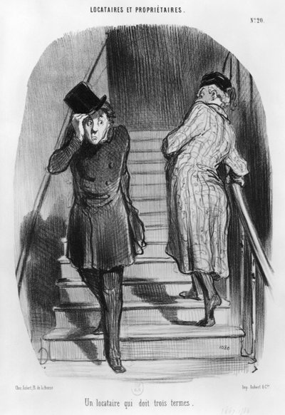 A tenant who owes three terms, plate 20 from the series 